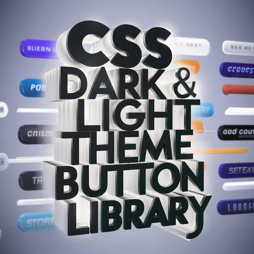 CSS Dark & Light Theme Button Library